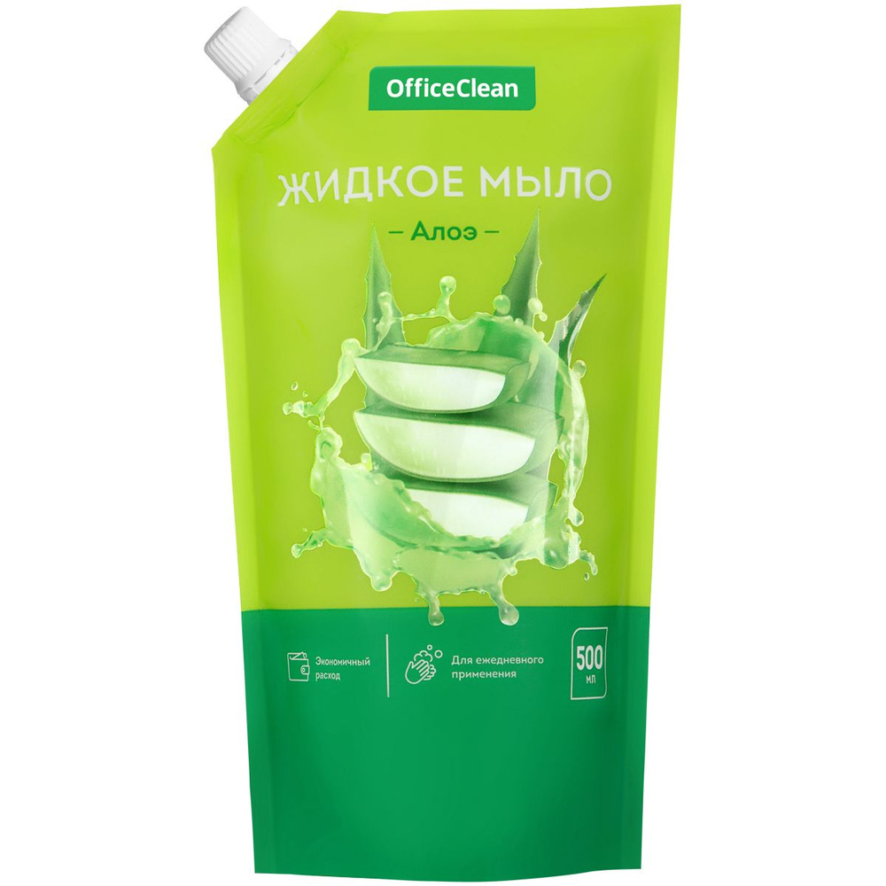 Жидкое мыло для рук OfficeClean "Алоэ", дой-пак, 500мл #1