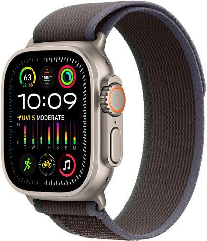 Умные часы Apple Watch Ultra 2 49 мм Titanium Case with Trail Loop S/M, черно-синий  #1