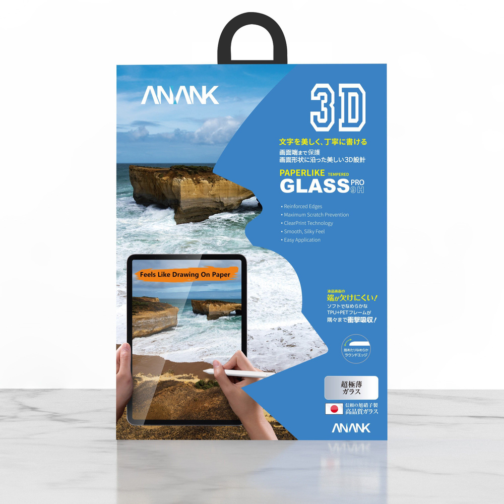 Защитное стекло ANANK 3D PaperLike Curved Edge Glass for iPad Pro 12.9" (Transparent) #1