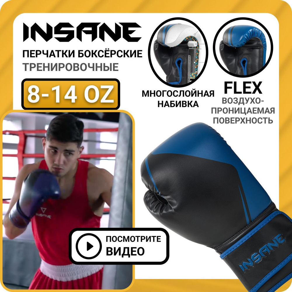 Боксерские перчатки INSANE BG MBS, 12 - купить по низким ценам в  интернет-магазине OZON (1215811227)