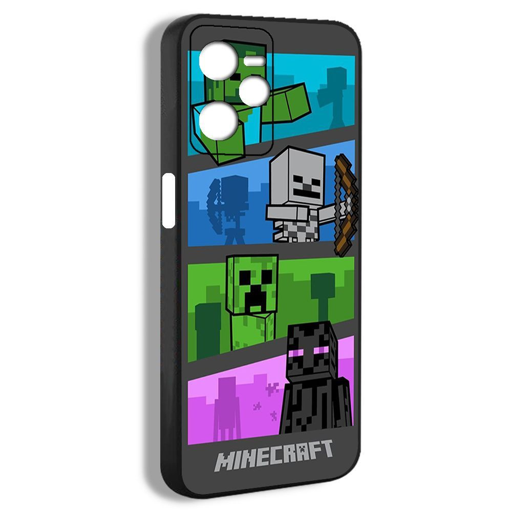 чехол для смартфона Подходит для Realme C35 Minecraft Майнркатф игры  Криппер ремесло создавать EFC01 - купить с доставкой по выгодным ценам в  интернет-магазине OZON (1228421223)