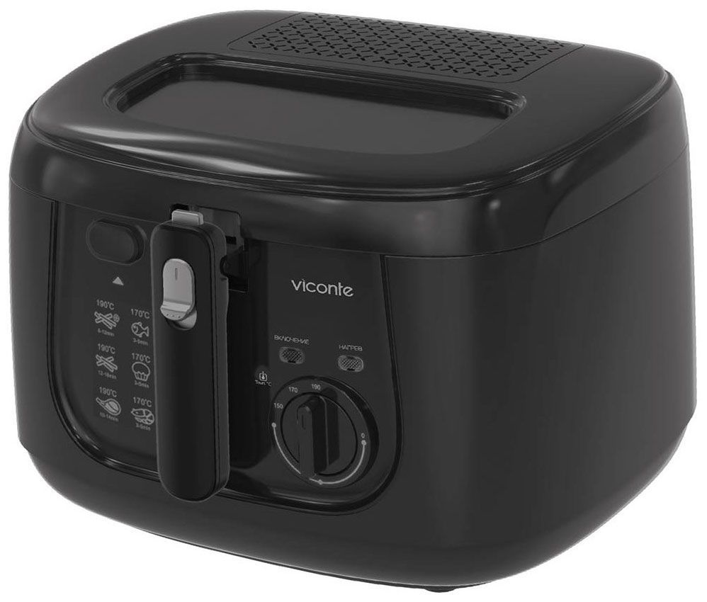 Фритюрница Viconte VC-610 черная купить по выгодной цене в интернет ...