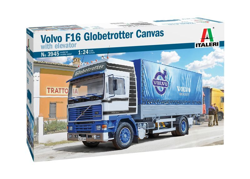 Italeri 3945 1/24 Грузовик VOLVO F16 Globetrotter Canvas Truck with elevator #1