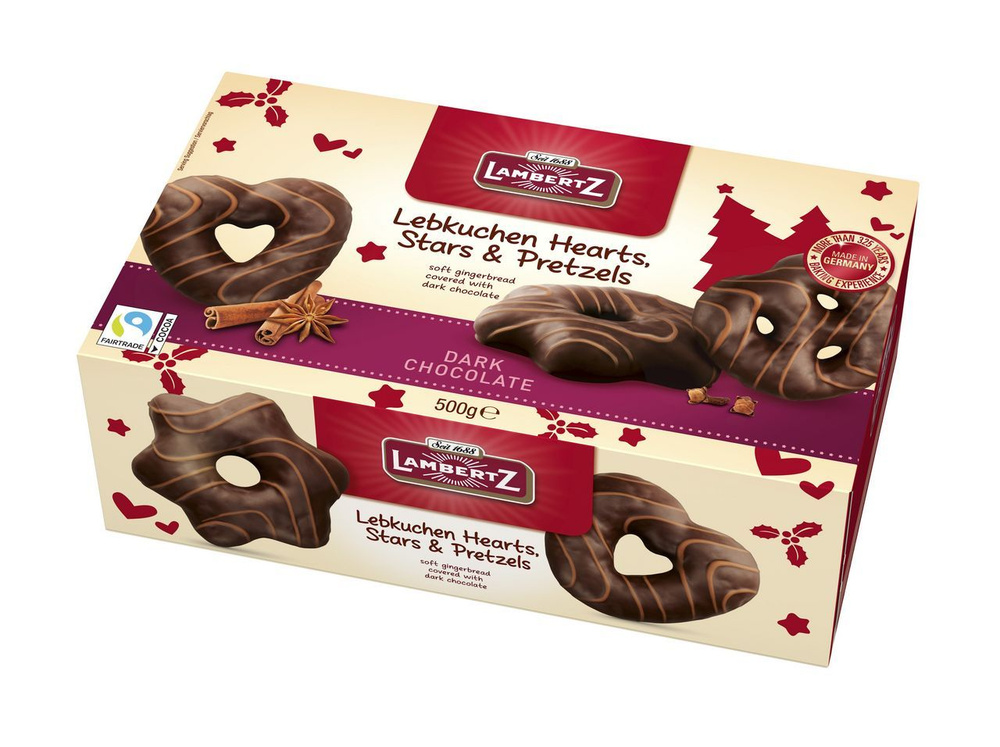 Пряники Lambertz ассорти в темном шоколаде, 500г - купить с доставкой ...