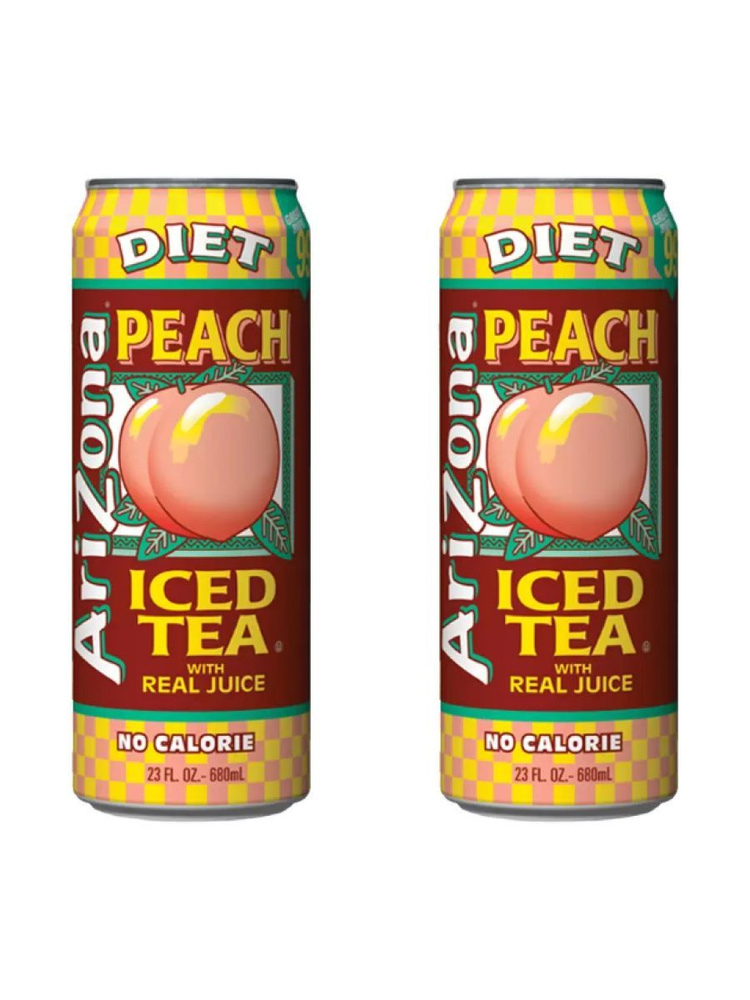 Напиток AriZona Diet Peach tea 680мл х 2шт #1