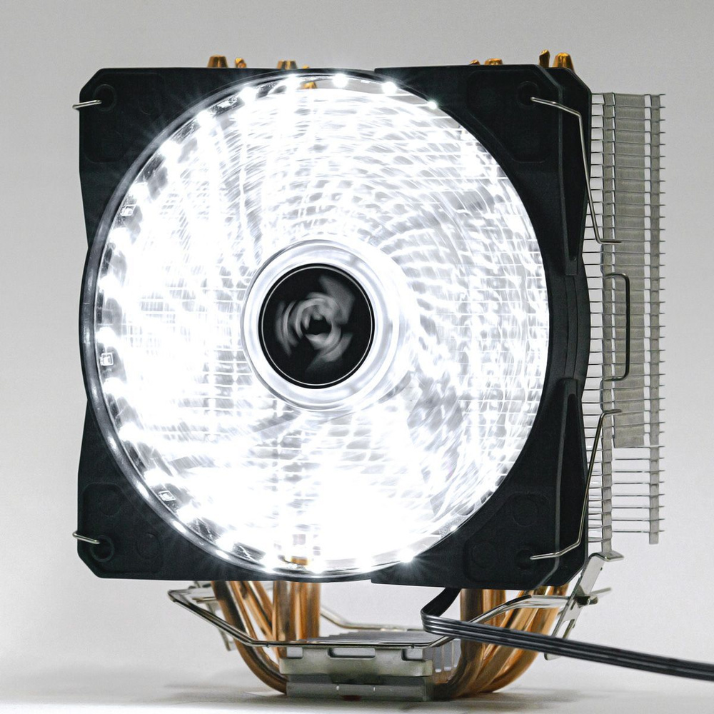 Кулер башенный для процессора ПК, RGB свет белый 33 диода для Intel ...
