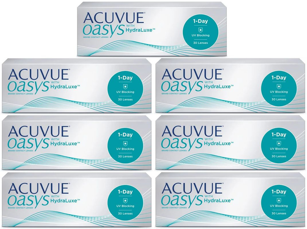 1-Day ACUVUE Oasys -1.25 / 14.3 / 8.5, 210 штук (7 пачек по 30 линз) контактные однодневные силикон-гидрогелевые #1