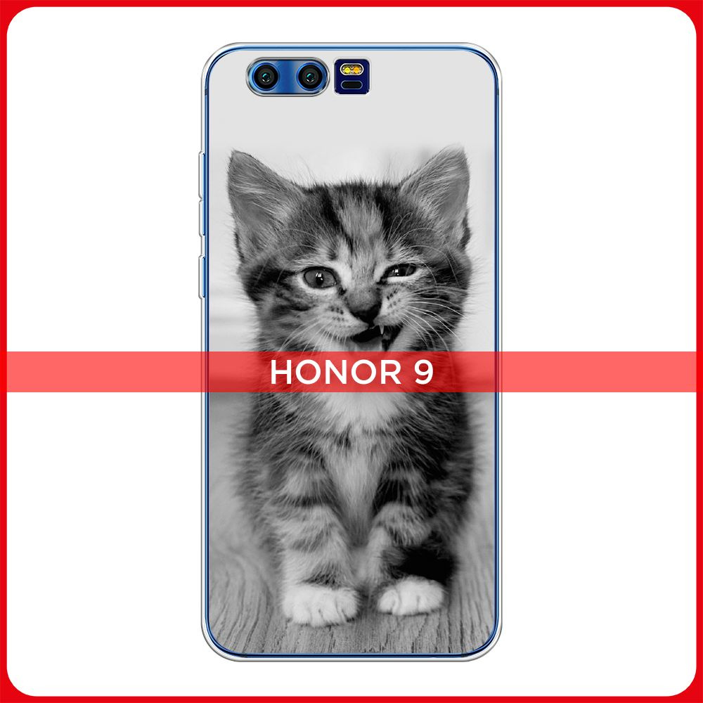 Силиконовый чехол на Honor 9 / Хонор 9 Подмигивающий котенок  #1