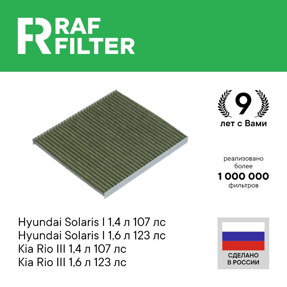 Фильтр салонный RAF Filter 001HYX - купить по выгодным ценам в  интернет-магазине OZON (206495036)