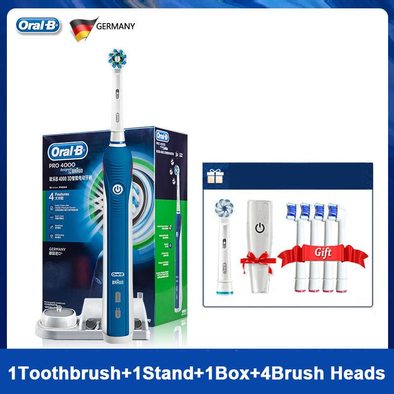 Oral-B Электрическая зубная щетка Pro4000, бирюзовый #1