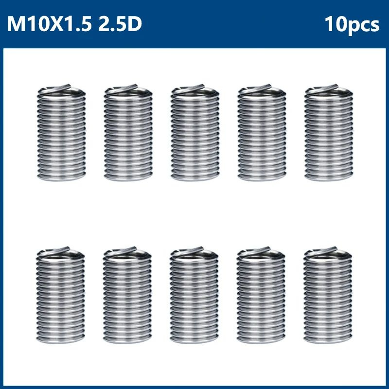 Набор резьбовых вставок M10x1,5, 2,5D, 10 предметов, для восстановления резьбы  #1