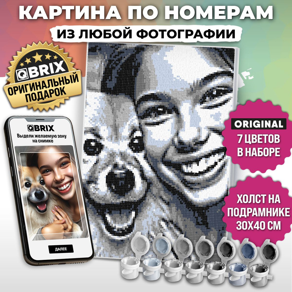 Картина по номерам из любой фотографии QBRIX ORIGINAL A3 - купить с  доставкой по выгодным ценам в интернет-магазине OZON (1295263013)