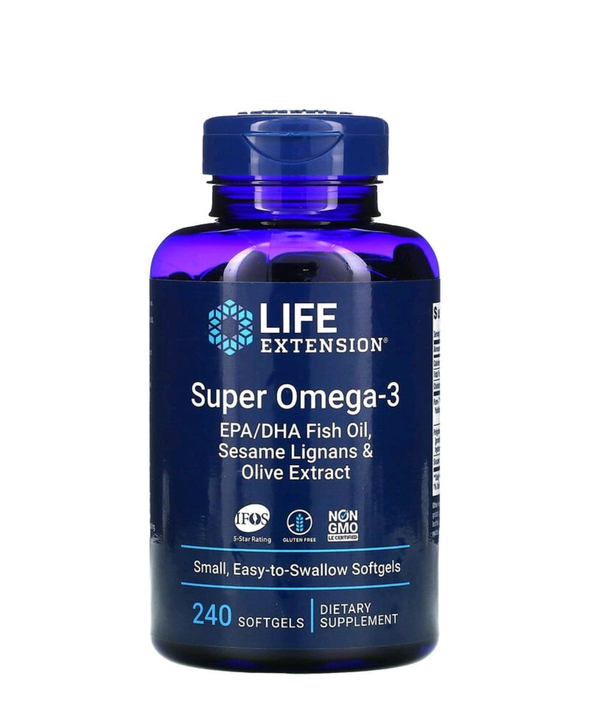 Life Extension Super Omega-3 "Супер Омега 3" 240 капсул. #1