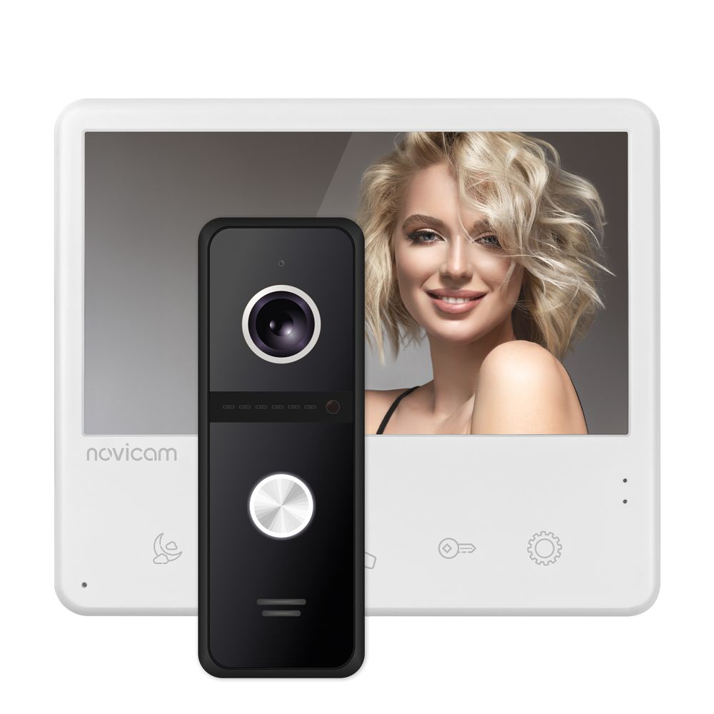Novicam Видеодомофон UNIT 7C, 800x480, 7'', Проводное подключение, Без трубки, белый, черный  #1