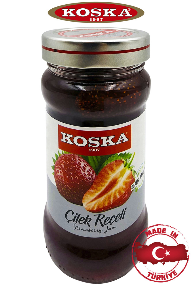 Натуральное варенье из клубники, "Koska", Cilek Receli, 380гр. Турция #1