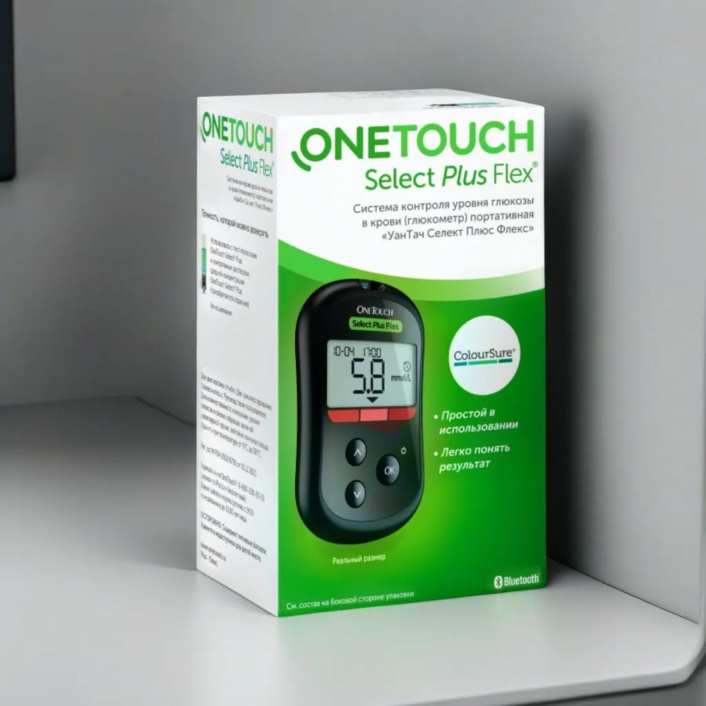 Глюкометр OneTouch Select Plus Flex (УанТач Селект Плюс Флекс) с ...