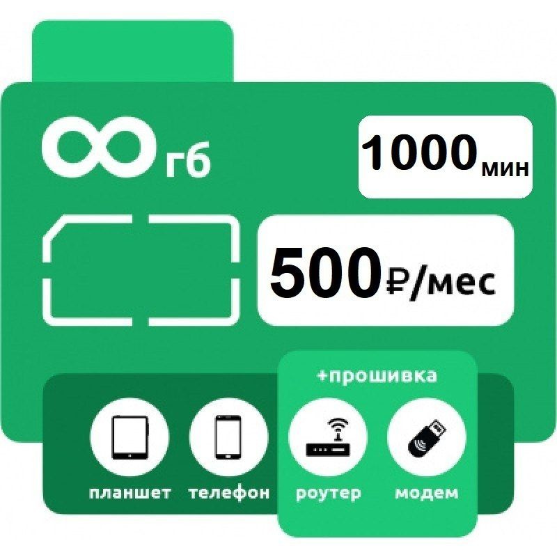 SIM-карта БЕЗЛИМИТНЫЙ ИНТЕРНЕТ (ВСЯ РОССИЯ) (Вся Россия) - купить с ...