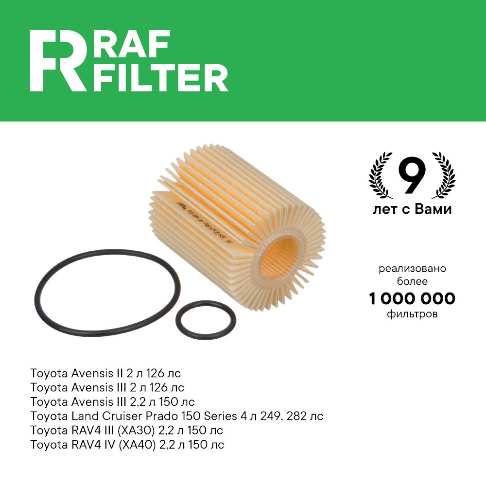 Фильтр масляный RAF Filter ROF078K61K - купить по выгодным ценам в  интернет-магазине OZON (798529446)