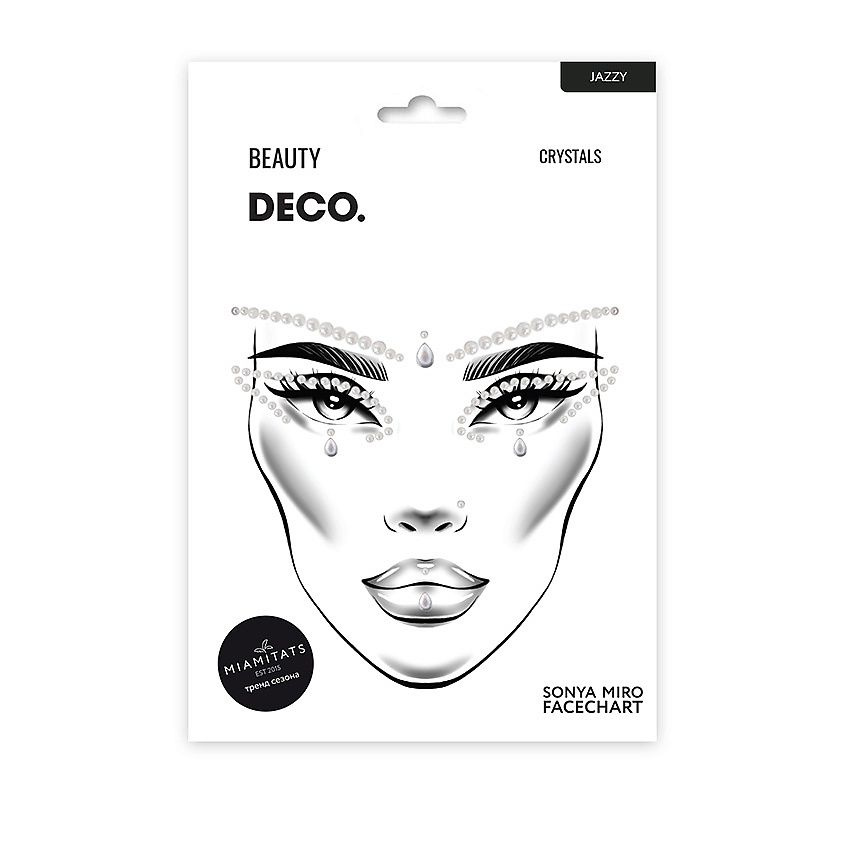 DECO. Кристаллы для лица и тела FACE CRYSTALS by Miami tattoos Jazzy 1 шт #1