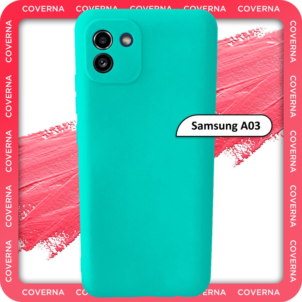 Чехол на Samsung A03, накладка для Самсунг А03 с однотонной матовой ...