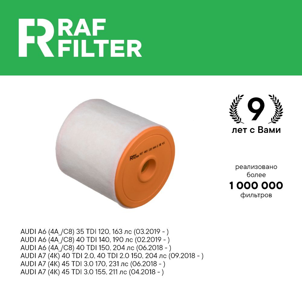 Фильтр воздушный RAF Filter RST4K0133844E - купить по выгодным ценам в  интернет-магазине OZON (796747579)