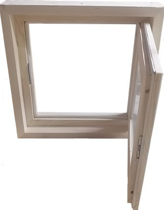 Окно для бани из массива 40*50см. 2 стекла #1