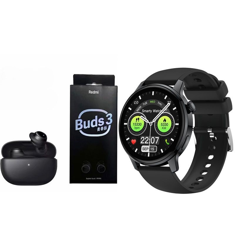 Купить смарт-часы S46 Watch-Black++Redmi Buds3Lite-Black, экран 1.28