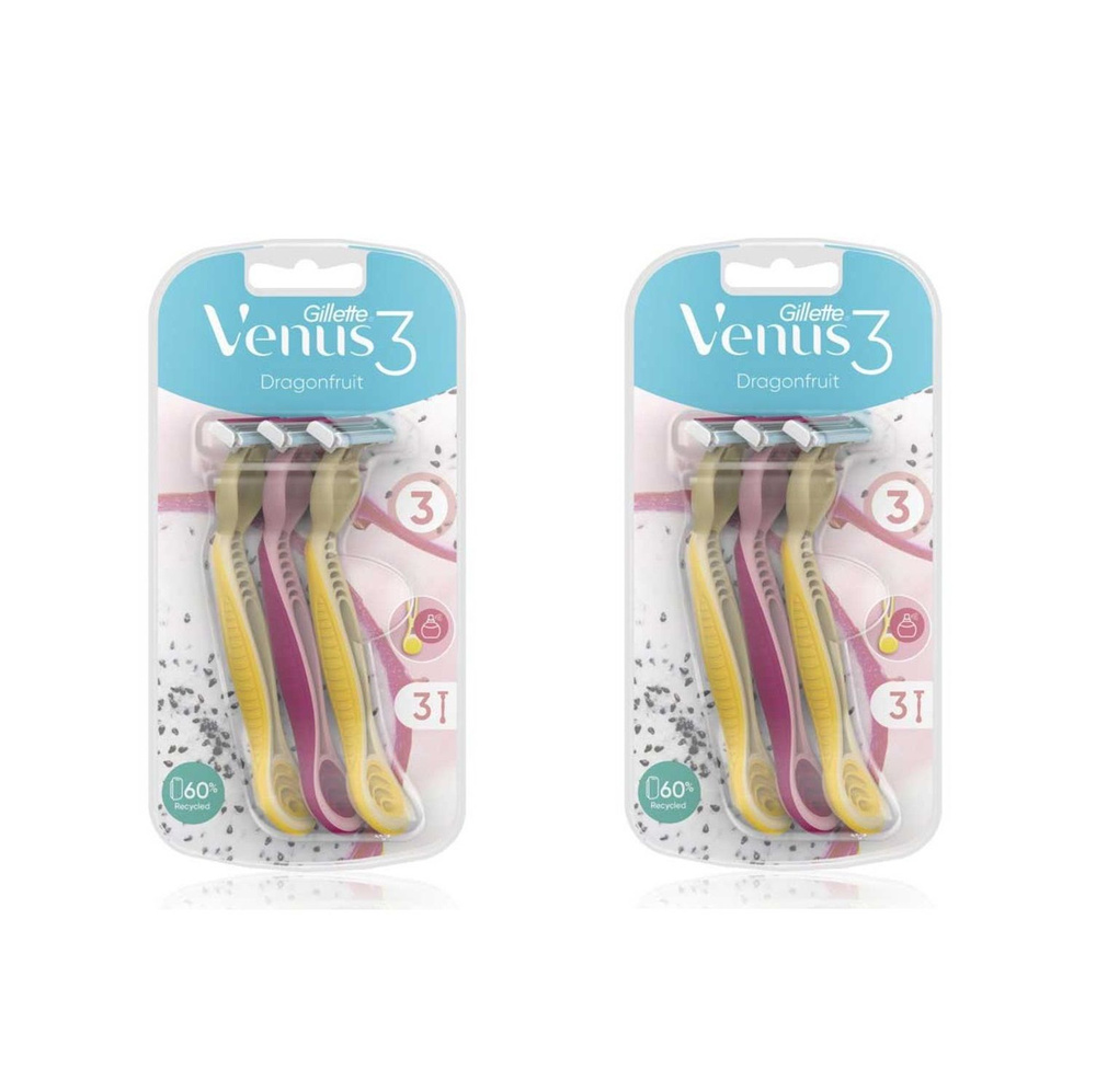 Gillette Venus 3 Dragonfruit Женская бритва 3s x 2 - купить с доставкой ...