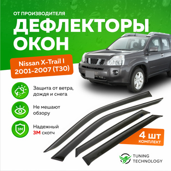 Ветровики Nissan X-Trail – купить в интернет-магазине OZON по низкой цене