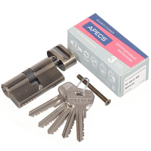 Личинка замка двери Apecs SC-60-C-AB (SC-60-Z-C-AB) бронза купить по ...