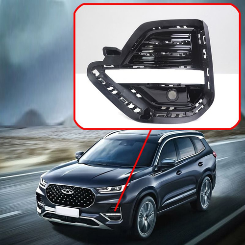 Решетка в бампер левая Chery Tiggo 8 Pro 2021+ Накладка, окантовка ПТФ ...