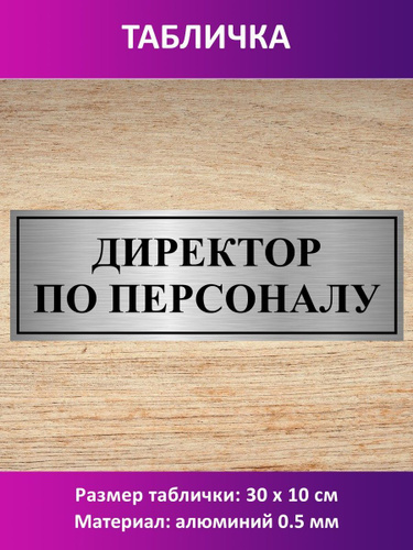 Табличка "Директор по персоналу"., 30 см, 10 см - купить в интернет ...