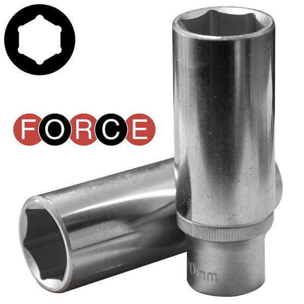 Головка 20 мм (1/2" глубокая  6 граней) FORCE