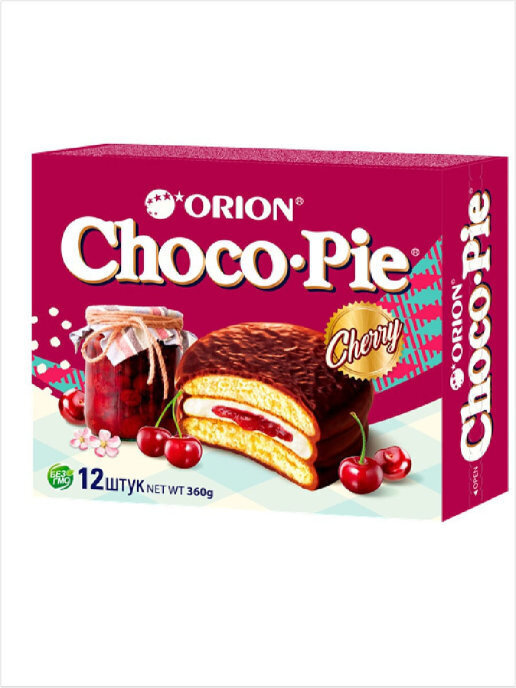 Orion Choco-Pie Cherry пирожное, 360 г - купить с доставкой по выгодным ...