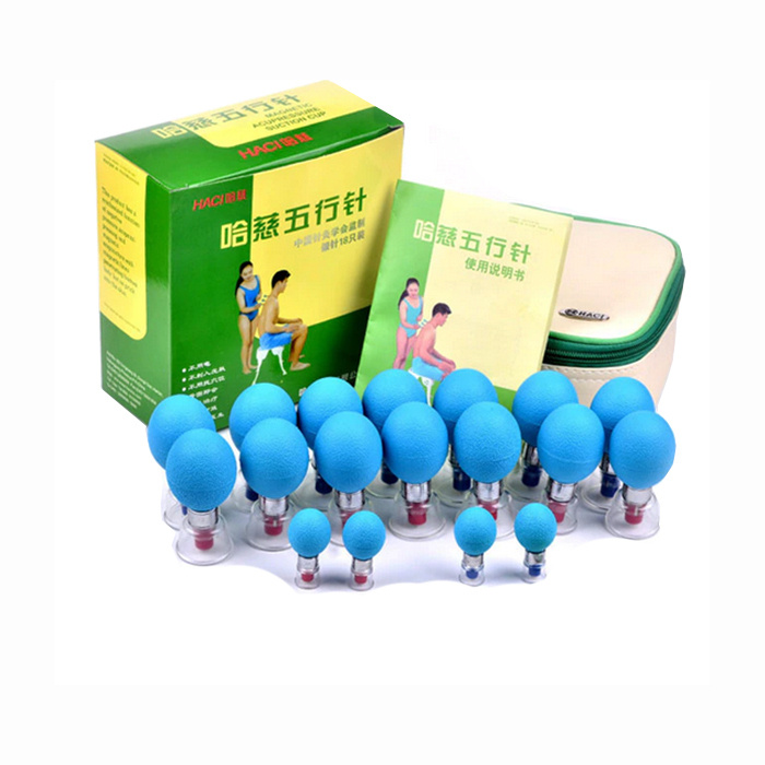 Банки для массажа вакуумные Haci Classic Silver с магнитами серебро 18 ...