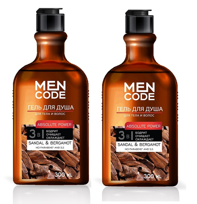 Гель для душа мужской 600 мл, с экстрактами сандала и бергамота, MEN ...