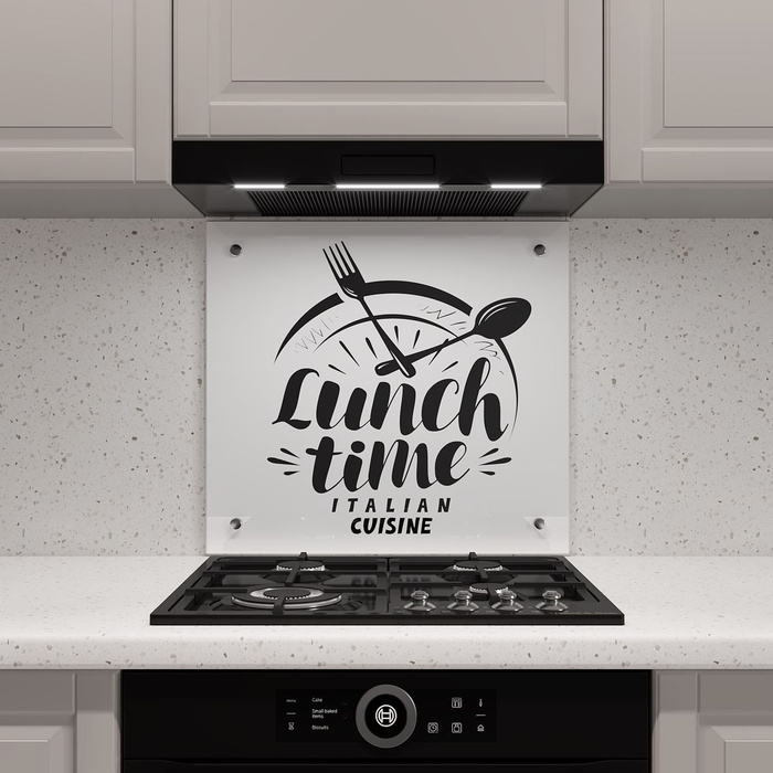 Защитный экран из закаленного стекла на кухонный фартук в зону мойки и ...