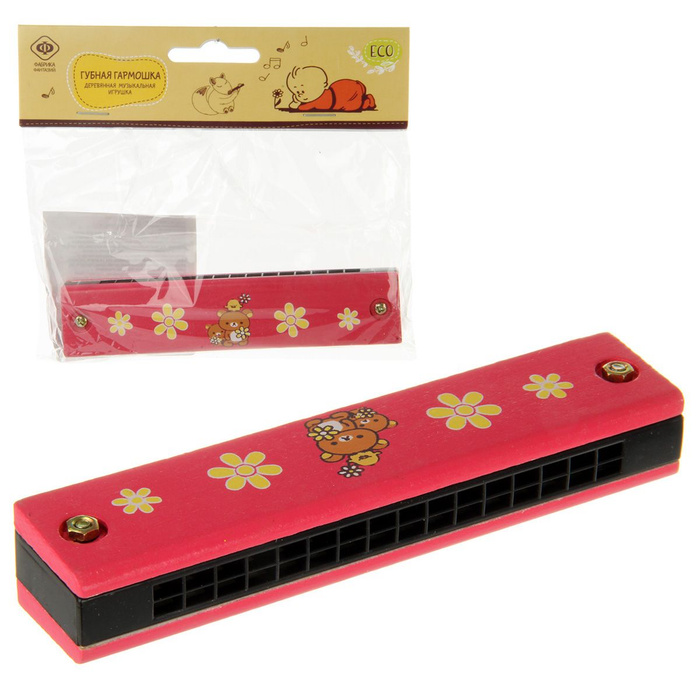 Деревянный музыкальный инструмент игрушка "Губная гармошка", Фабрика ...
