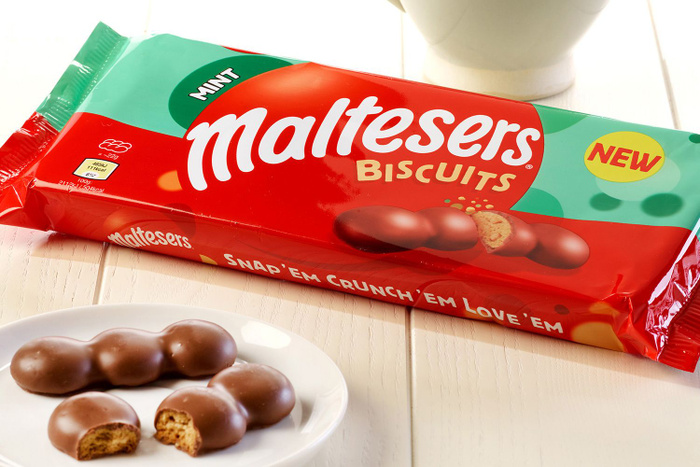Бисквитное Печеенье Malteesers / Мальтизерс в молочном шоколаде 110гр ...