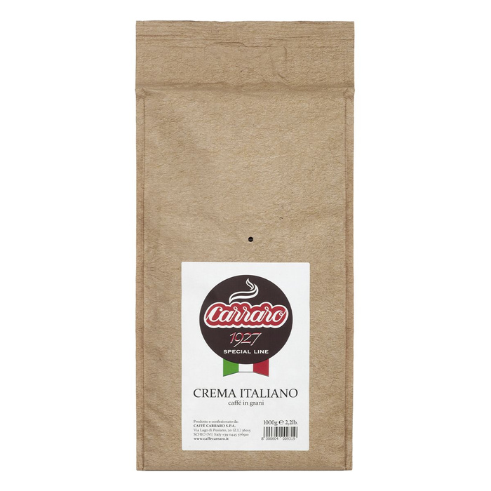 Italiano crema. Кофе в зер. Caffe Carraro crema italiano (1кг) в/у. Кофе Карраро крема итальяно. Кофе в зернах Caffe Carraro crema Espresso 1000 г. Carraro Gran crema зерно 1 кг.