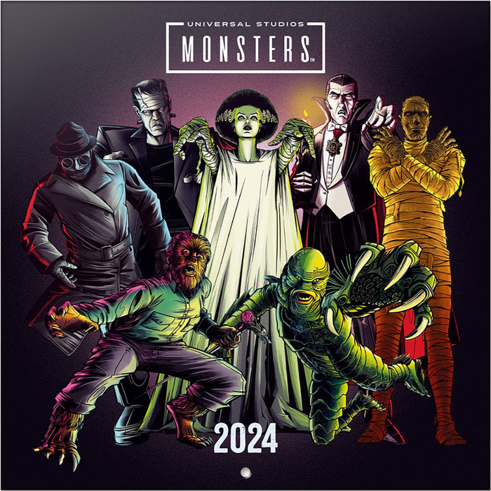 Universal Monsters. Монстры. Календарь настенный на 2024 год (300х300