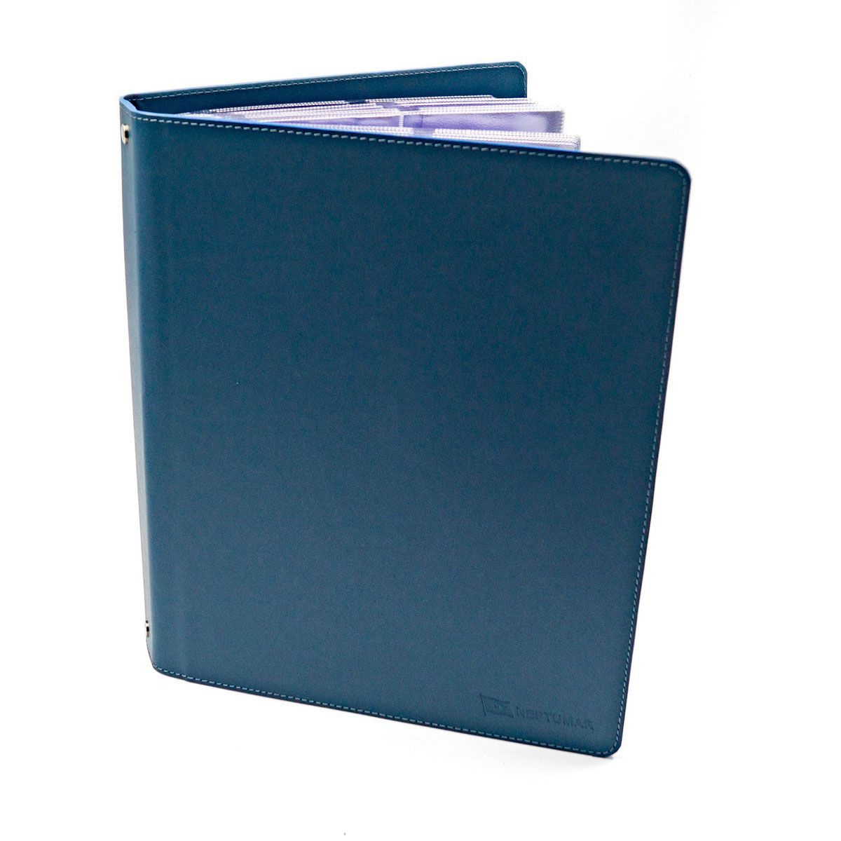 Кожаная папка А4 на кольцах / настольная визитница, папка сшиватель ...