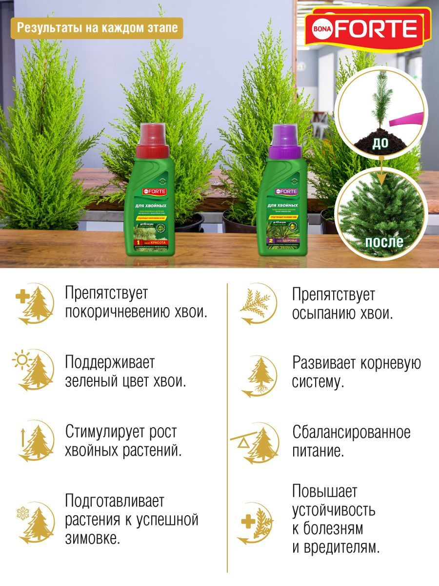 Комплект удобрений Для хвойных растений Красота + Здоровье (285 + 285 ...