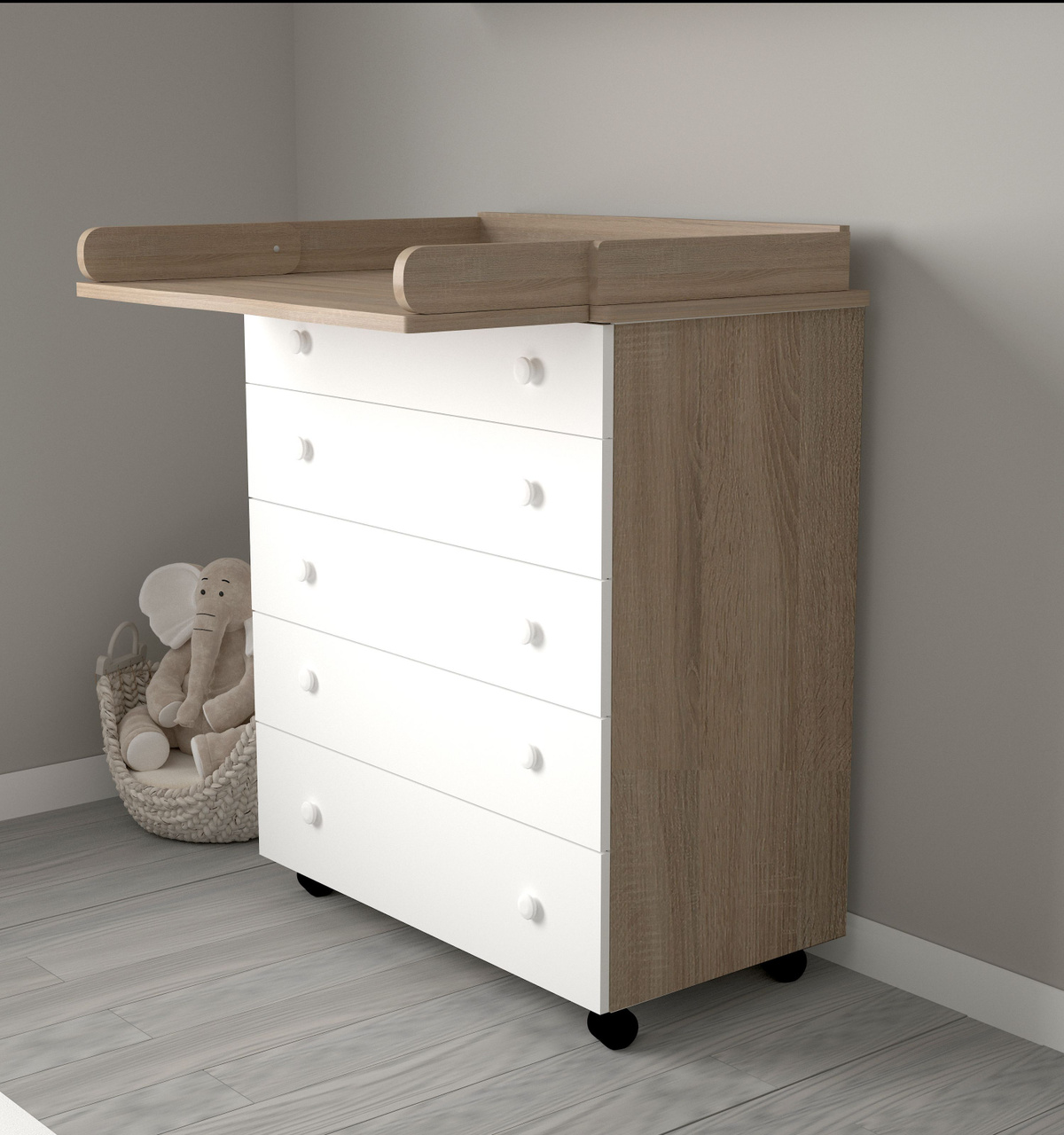 Комод детский пеленальный для новорожденных с откидной доской Grab 5 ...