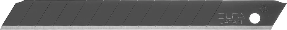 Лезвие OLFA сегментированные BLACK MAX, 9х80х0,38мм, 13 сегментов, 10шт, 9x80x0.38 мм, 10 шт, фото 2
