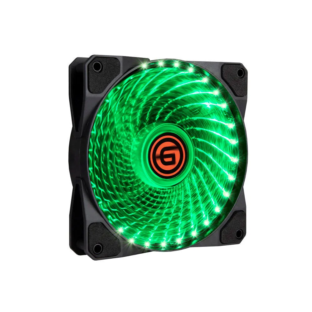 Вентилятор Ginzzu LED 12LG33 (зеленый) для корпуса ПК, 120 мм, зеленый, фото 5
