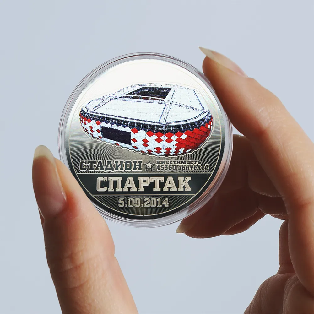 Коллекционный жетон ФК Спартак Москва стадион Открытие Арена - подарок фанату, болельщику футбола, коллекционеру символики и атрибутики клуба, вариант, фото 5