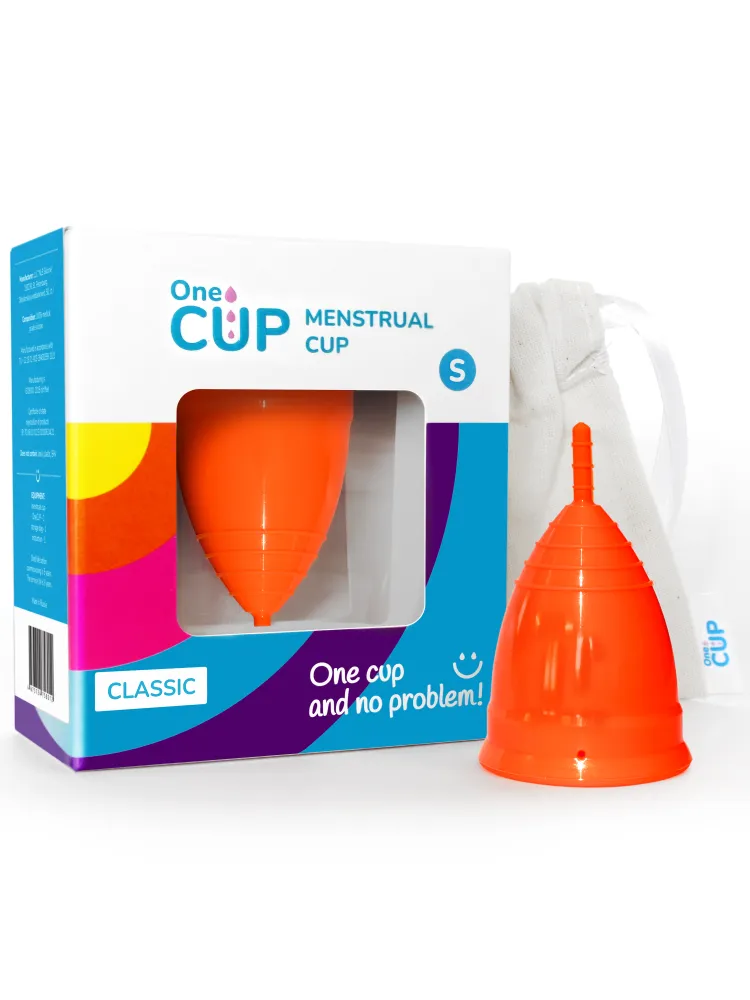 Менструальная чаша OneCUP Classic оранжевая размер S, оранжевый