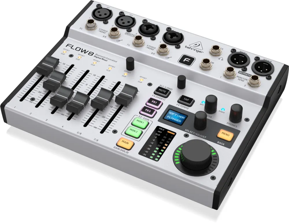 BEHRINGER FLOW 8 - цифровой микшерный пульт, 4 TRS входа, 2 XLR входа, USB порт, вариант, фото 5