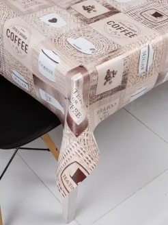 dekorama Клеенка на стол 140x200 см пвх (поливинилхлорид) антискользящее покрытие белый, 140x200 см, фото 3